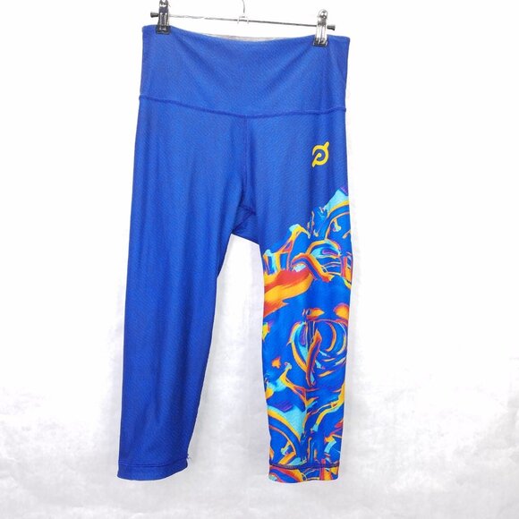Peleton x WITH Leggings Women L Black History Month Blue Design Reversible Grey - Picture 1 of 13